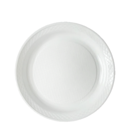 PRATO PLASTICO DESC.18CM C/10